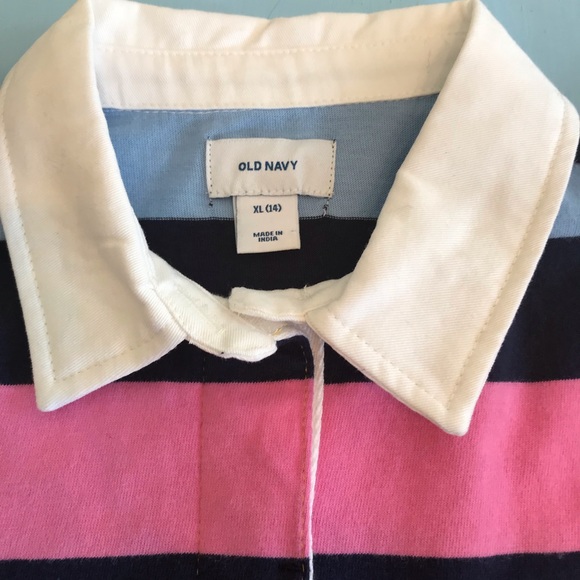 NEW Old Navy Girls Multicolor Striped Rugby Dress - Picture 4 of 5